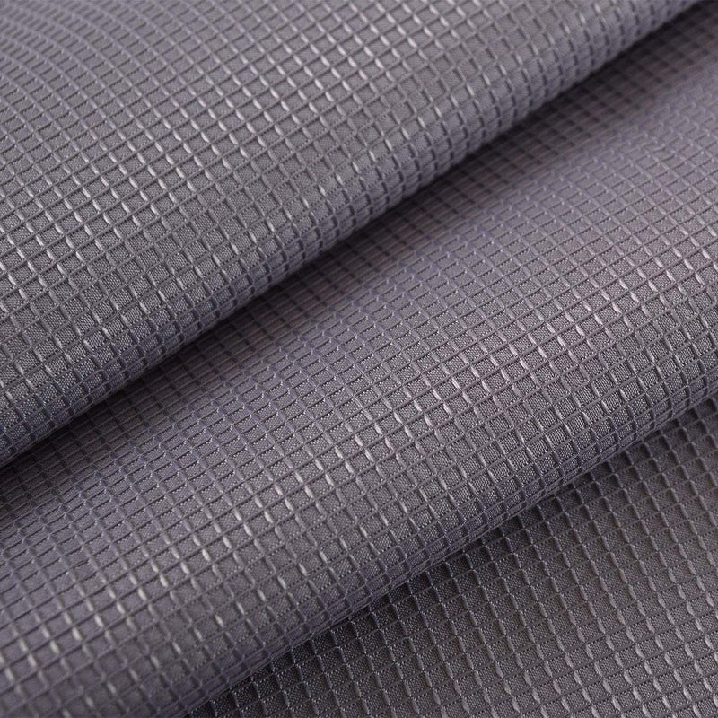 Valea Home Waffle Weave Textured Half Window Tier Curtains for Kitchen Water Repellent Window Covering Bathroom Short Curtains, 72" x 45", Grey, Set of 2 - Image 5